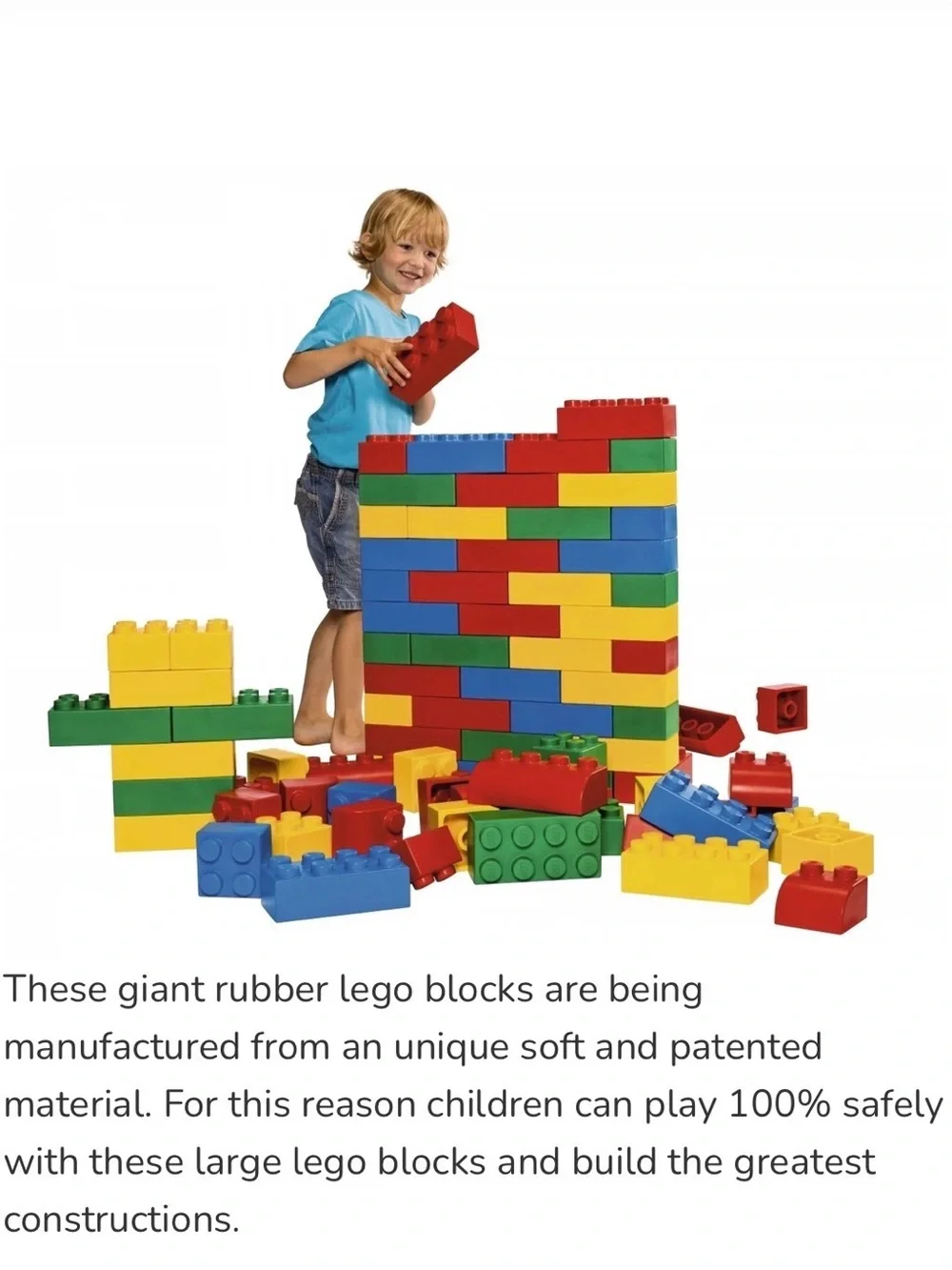 Lego Large Stackable Bricks - Red, Yellow, Blue, Green